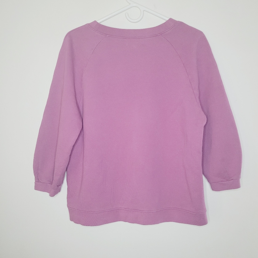 Madewell Women's (Re)sourced Cotton Cloudberry Sweatshirt Small Round Neck Easy - Picture 2 of 11